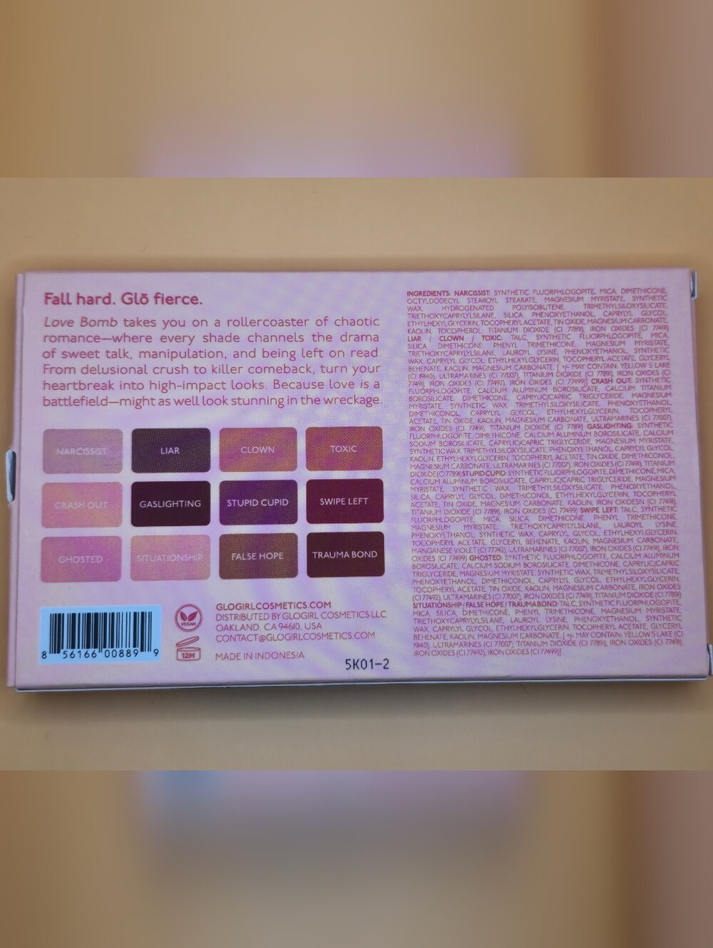 GloGirl Love Bomb Eyeshadow Palette NIB - Picture 3 of 3